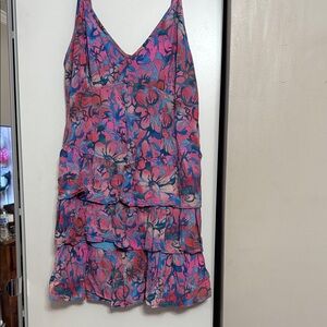 Wild Fable Pink and Blue Patterned Top